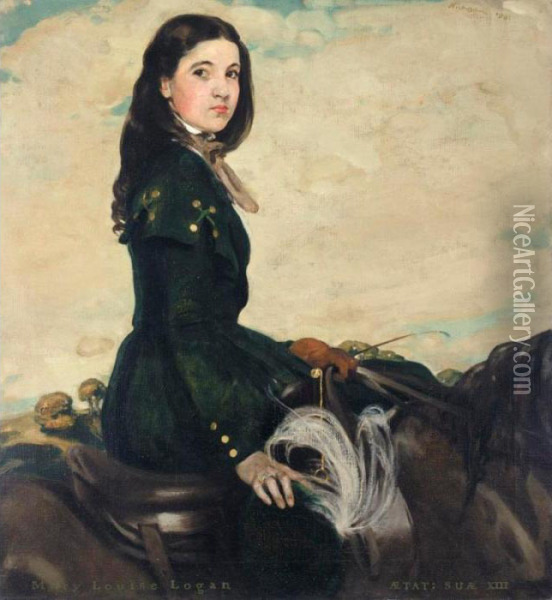 Mary Louise Logan, Aged Thirteen Oil Painting - William Nicholson