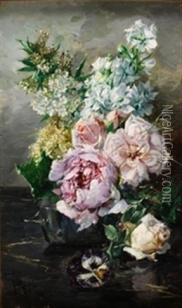 Flores Oil Painting - Jaime Morera i Galicia