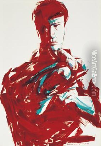 Bruce Lee Oil Painting - Huang Jue