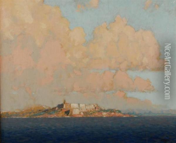 Moro Castle, San Juan Oil Painting - Hermann Dudley Murphy