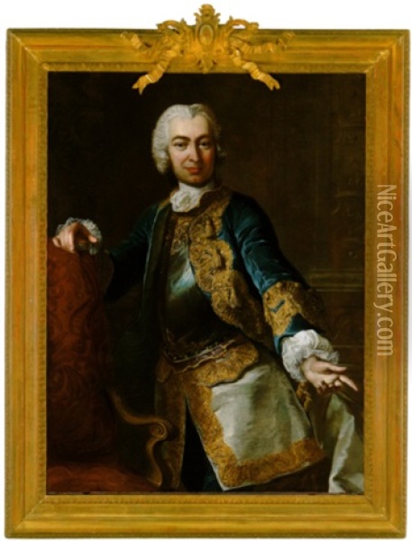 Bildnis Ludwig Karl I. Reichsgraf Eckbrecht Von Durckheim Oil Painting - Martin van Meytens the Younger