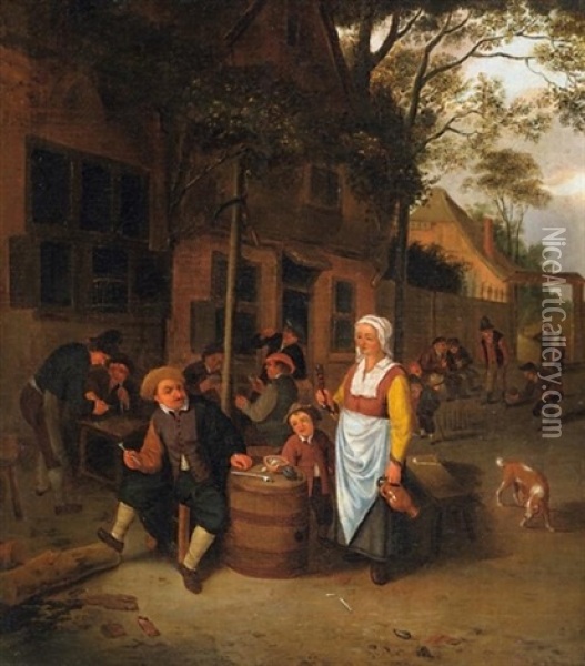 Vor Dem Wirtshaus Oil Painting - Adriaen Jansz van Ostade