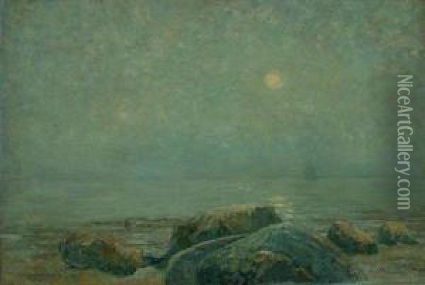 Sail At Sunset Oil Painting - Arthur Hoeber
