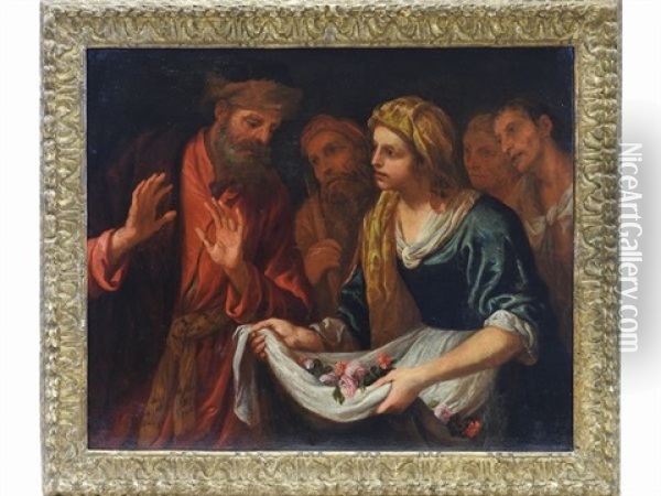 Il Miracolo Di Santa Zita Oil Painting - Giovanni Andrea de Ferrari