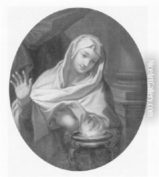 The Vestal Virgin Oil Painting - Carlo Maratta