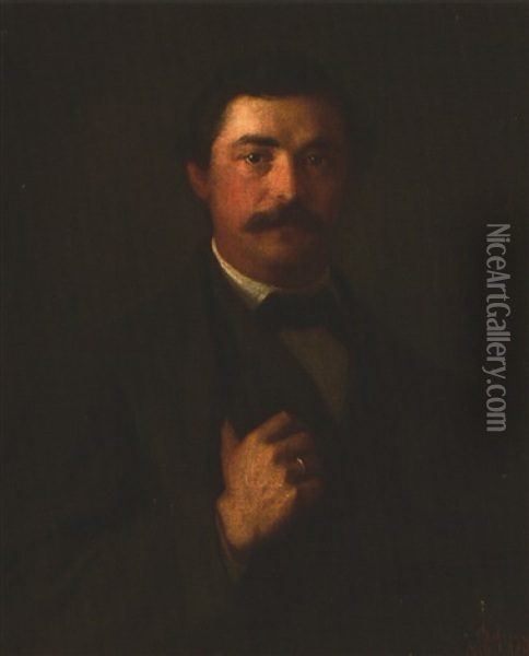 Mannerportrat Oil Painting - Franz Von Defregger