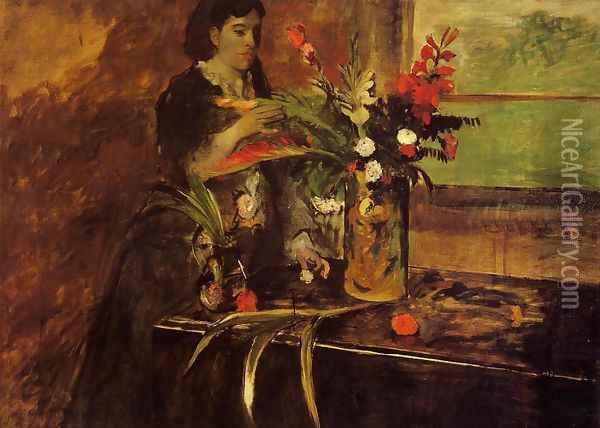 Madame Rene De Gas Oil Painting - Edgar Degas