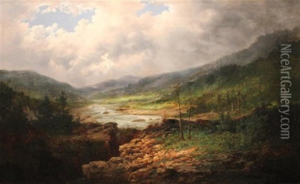 North Carolina Mountains Oil Painting - William Charles Anthony Frerichs