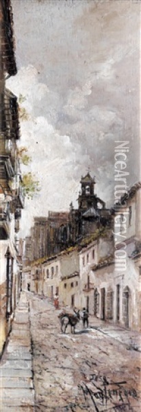 Iglesia De San Miguel, Jerez Oil Painting - Jose Montenegro Cappell