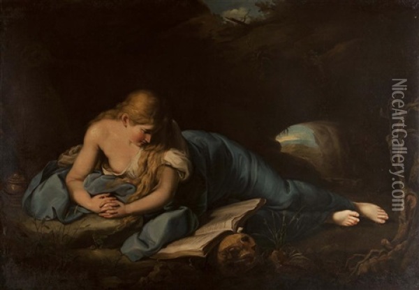 Saint Mary Magdalene Oil Painting - Pompeo Girolamo Batoni