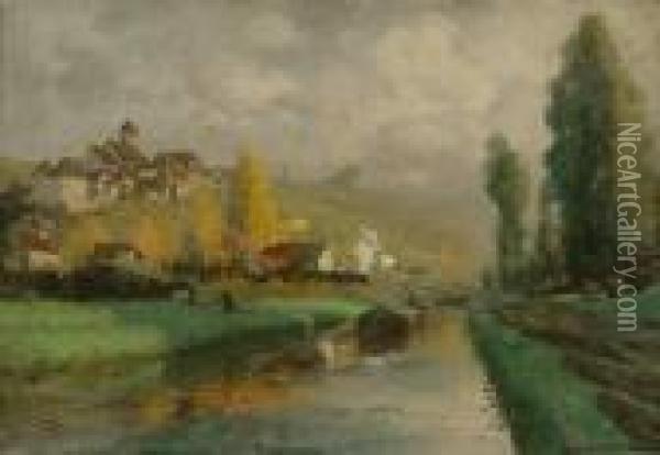 European Landscape (also Known As Paisage Ingles) Oil Painting - Bonny Rupert