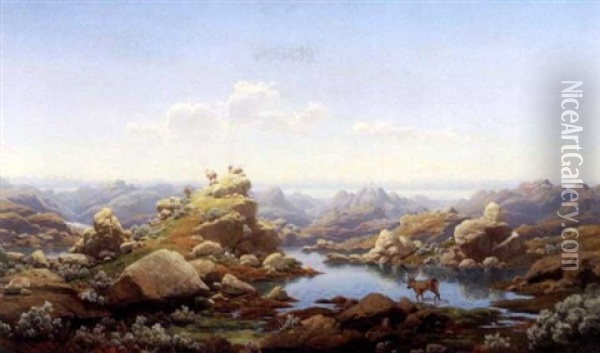 Fra Finnmark Oil Painting - Georg Eduard Otto Saal