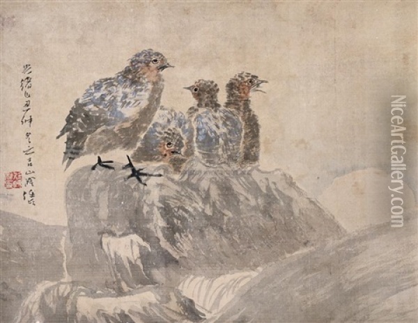 Birds Oil Painting -  Ren Bonian