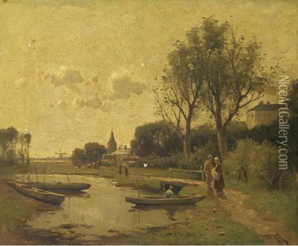 Zomermorgen In Bergschenhoek Oil Painting - Willem Cornelis Rip