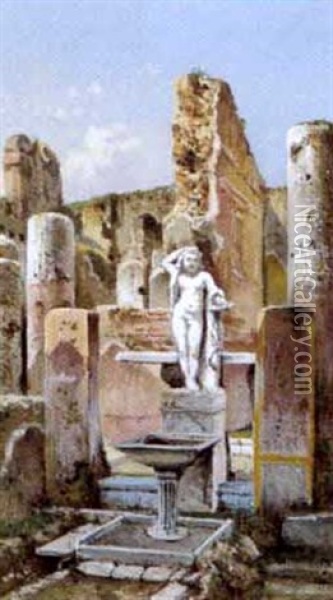 Aus Den Ruinen Von Pompei Oil Painting - Guglielmo Giusti