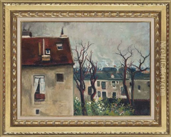 12 Rue Cortot, Paris Oil Painting - Andre Utter
