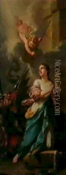 Diana E Endimione Oil Painting - Giuseppe Santi