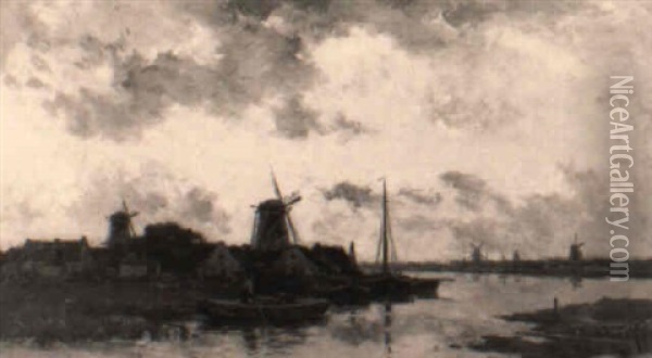 Strand Aan De Merwede Oil Painting - Willem Cornelis Rip