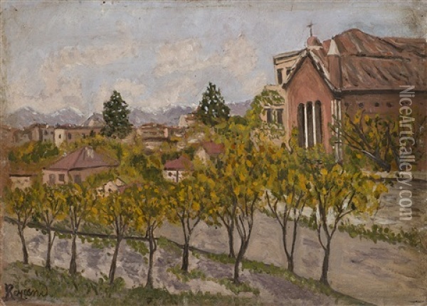 Villa Della Regina Oil Painting - Enrico Reycend