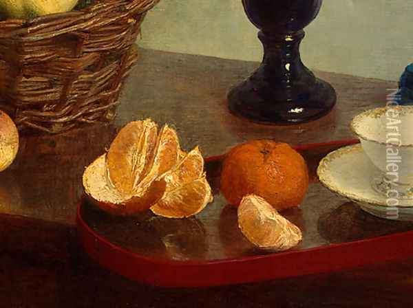 Still Life [detail: 2] Oil Painting - Ignace Henri Jean Fantin-Latour