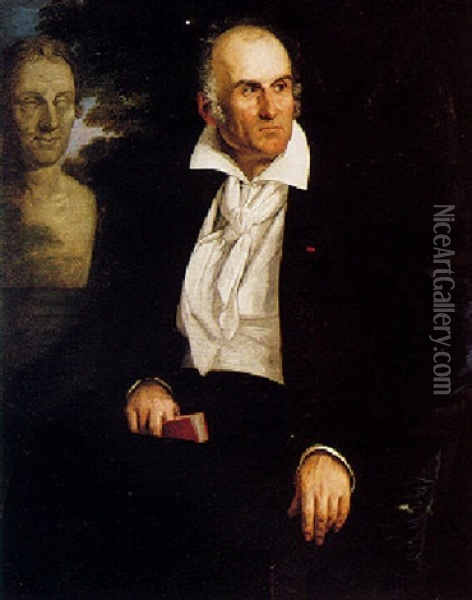 Portrait Of A Gentleman Oil Painting - Giuseppe Bezzuoli