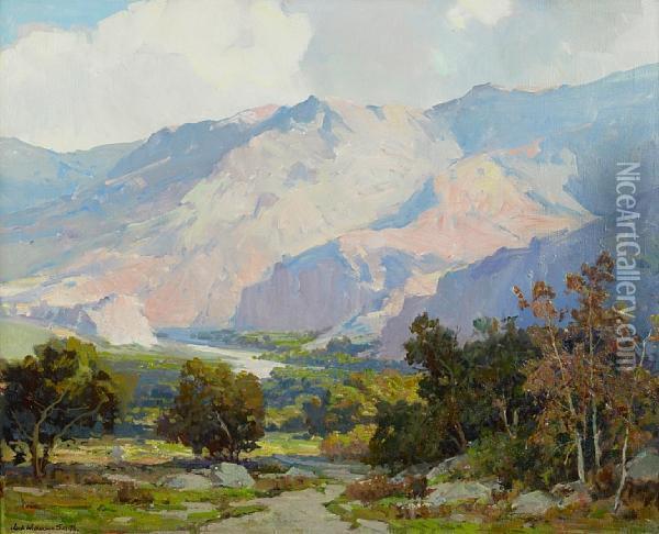 San Gabriel Mountains (the Lush Entrance Of A Canyon) Oil Painting - Jack Wilkinson Smith