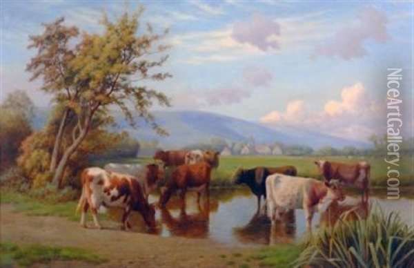 Amberly Oil Painting - William Sidney Cooper