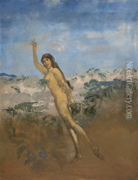 Mermaid On Dunes Oil Painting - Arthur B. Davies