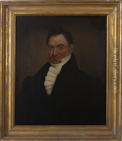 Portrait Of Dr. William Graves Of Lowell, Massachusetts Oil Painting - Sanford Mason