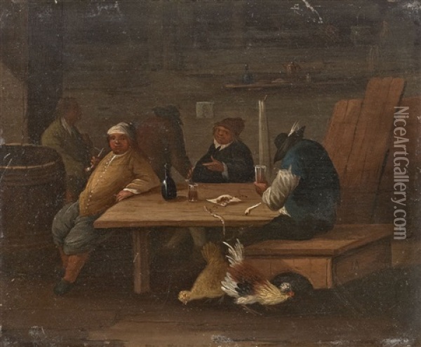 Ein Paar Genreszenen (pair) Oil Painting - Ferdinand Van Apshoven
