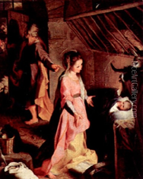 The Adoration Of The Shepherds Oil Painting - Federico Barocci