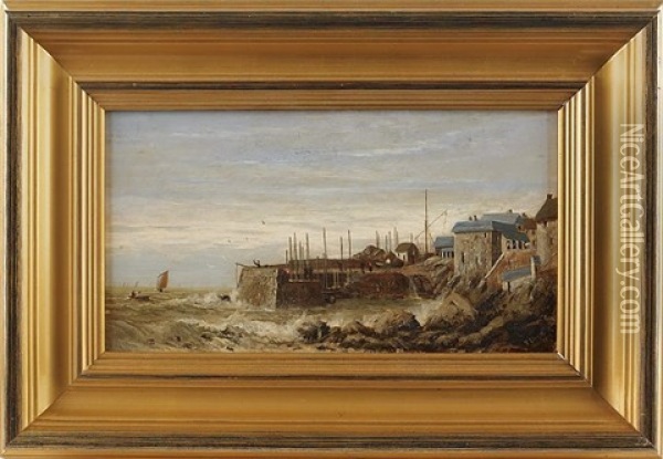 Coastal Scene Oil Painting - Thomas James Lloyd