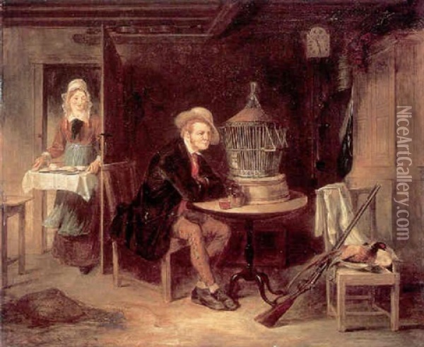 The Gamekeeper's Cottage Oil Painting - Alexander Fraser the Elder