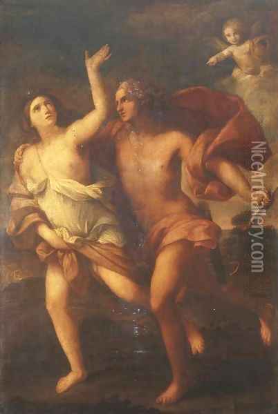 Daphne and Apollo Oil Painting - Elisabetta Sirani