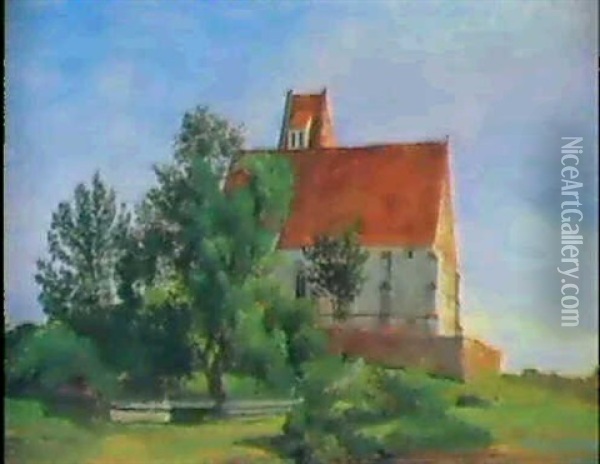 Kirche Am Seeufer Oil Painting - Karl Ludwig Seeger