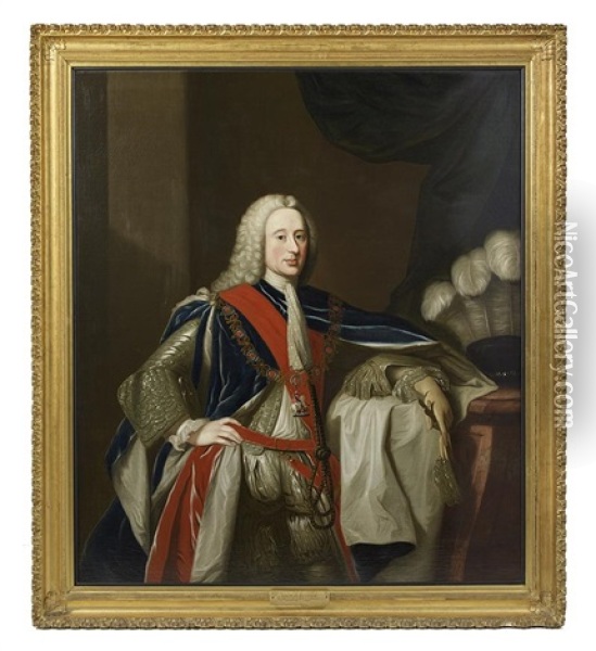 Portrait Of John Campbell, Second Duke Of Argyll & Greenwich Oil Painting - Allan Ramsay