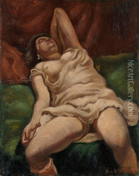 Nu Renverse Oil Painting - Amedee Marie Dominique Dubois de La Patelliere