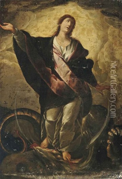 Christ Vanquishing Original Sin Oil Painting - Pier Francesco (il Morazzone) Mazzuchelli