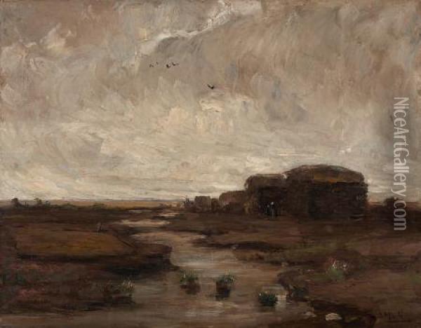 Tonal Landscape Oil Painting - Sientje Mesdag Van Houten