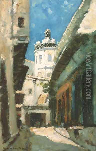 La Rue des Bouchers à Alger Oil Painting - Albert Lebourg