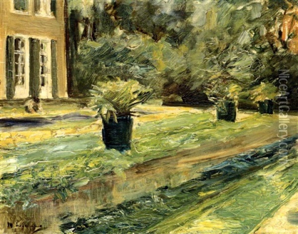 On The Terrace Oil Painting - Max Liebermann