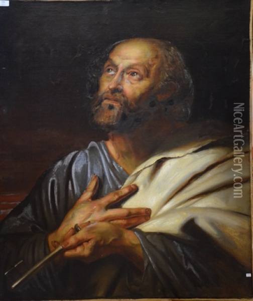 Saint Pierre Oil Painting - Joseph Coomans