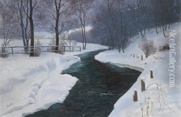 Im Tiefen Winter Oil Painting - Richard Drasche-Wartinberg