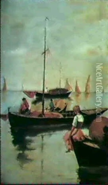 Imbarcazioni Oil Painting - Rafaello Torre