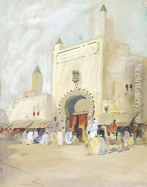 Gate in Kairouan Oil Painting - Hercules Brabazon Brabazon