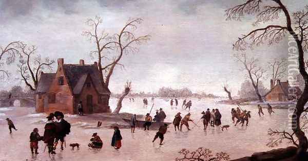 Winter Scene Oil Painting - Antoni Verstralen (van Stralen)