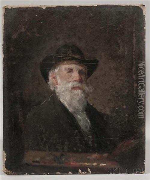 Self Portrait Holding A Palette Oil Painting - William Willard