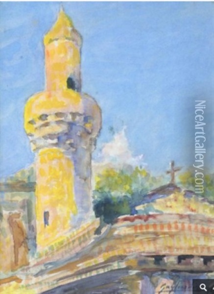 Le Minaret Oil Painting - Julien Gustave Gagliardini