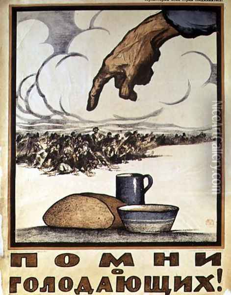 Remember the Hungry, poster, 1921 Oil Painting - Ivan Simakov