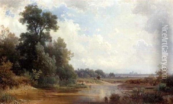 Blick Auf Munchen, Von Norden Gesehen Oil Painting - Ludwig Sckell